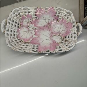 Rare Find 1870-1900 Carl Tielsch Germany porcelain basket